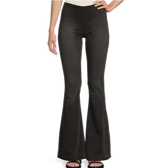 We The Free Denim - We The Free People Size 31 Flare Jeans Black Stretch Pull On